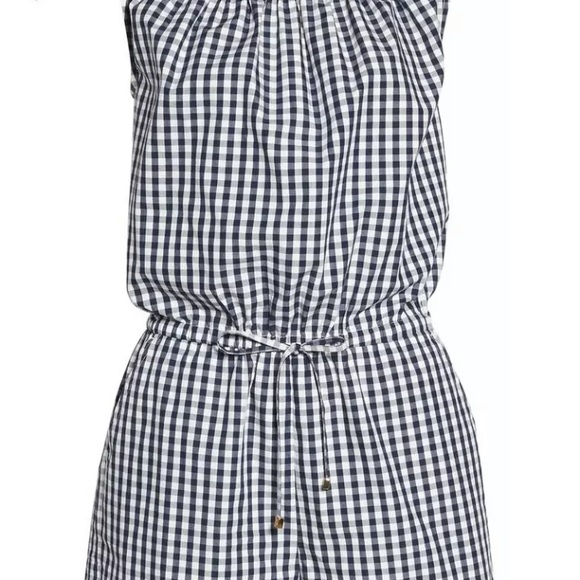 NWT TORY BURCH Tory navy and white gingham romper size 2 - Picture 13 of 14